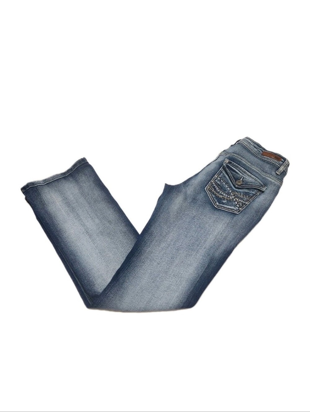 Y2K l.e.i. Ashley Jeans Juniors 9 Acid Wash Low Rise Slim Bootcut Stretch Denim